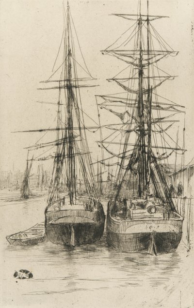 Two Ships by James Abbott McNeill Whistler